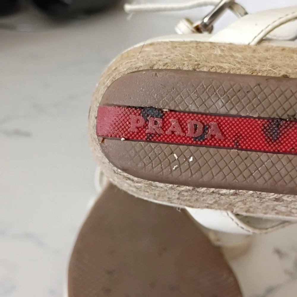 PRADA ESPADRILLES WEDGES SANDALS - Picture 10 of 10